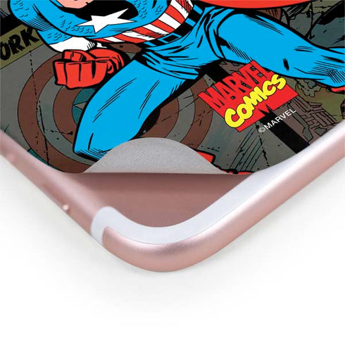 Marvel Classic Comics Captain America Vintage iPhone 8 Plus Skin